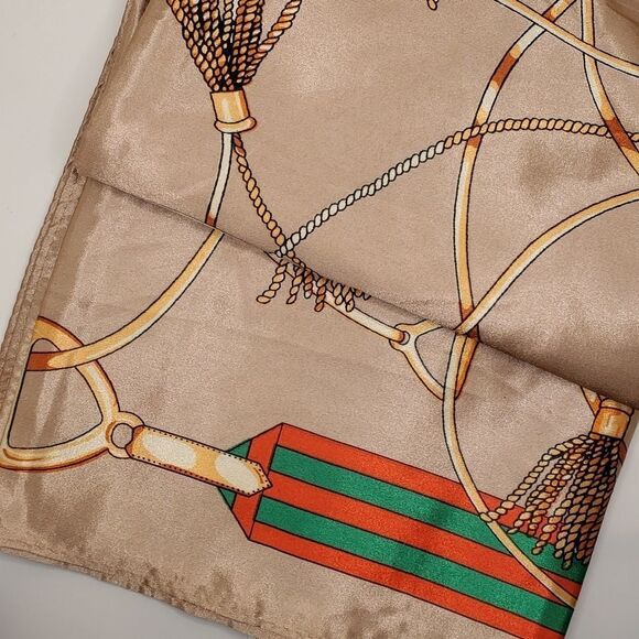 TAN luxury scarf head wrap accessory nautical designed - Picture 2 of 3